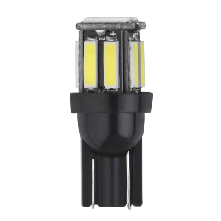 10pcs T10 DC12V / 0.96W / 0.08A Car Clearance Light 10LEDs SMD-7020 Lamp Beads (Blue Light)