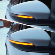 1 Pair For Volkswagen Golf 6 MK6 Car Dynamic LED Turn Signal Light Rearview Mirror Flasher Water Blinker, without Hole