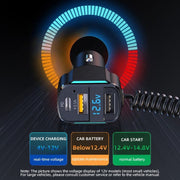 K4 Car 3 in 1 PD + USB Dual Port Fast Charger with Spring Data Cable