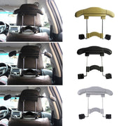 Car Faux Leather Retractable Coat Hanger (Beige)