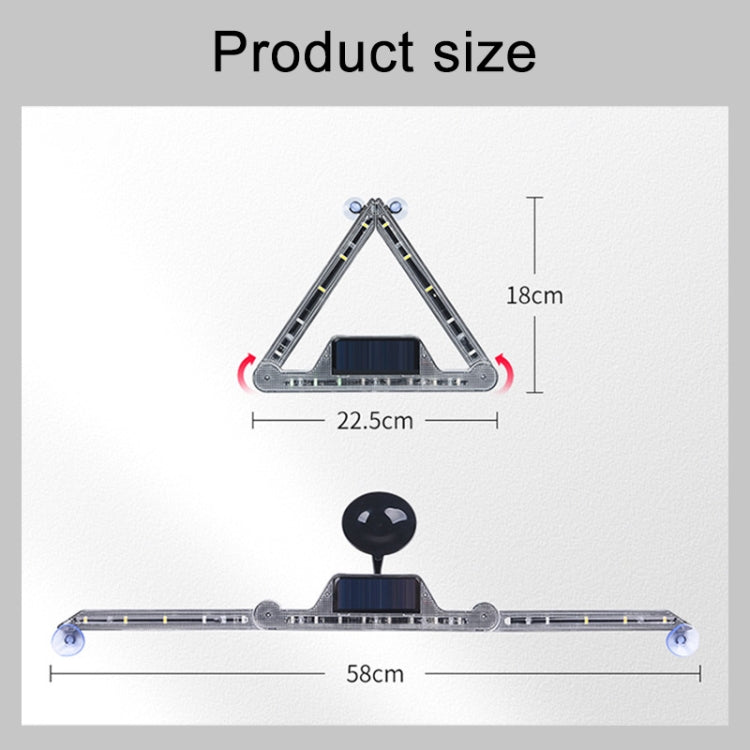 Car Triangular Light Warning Sign Solar Charging Strobe Emergency Ranger Light (Colorful Light)
