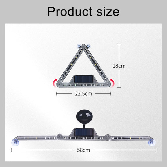 Car Triangular Light Warning Sign Solar Charging Strobe Emergency Ranger Light (Colorful Light)