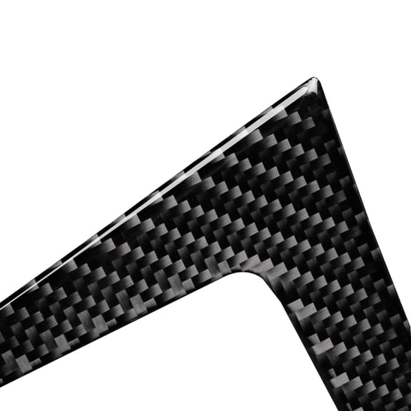 Car Carbon Fiber Water Cup Holder Decorative Sticker for BMW E70 X5 / E71 X6 2009-2013, Left Drive