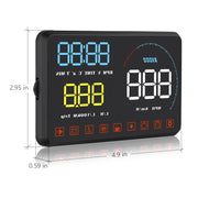 A9 5.5 inch Universal Car OBD2 HUD Vehicle-mounted Head Up Display (Blue)