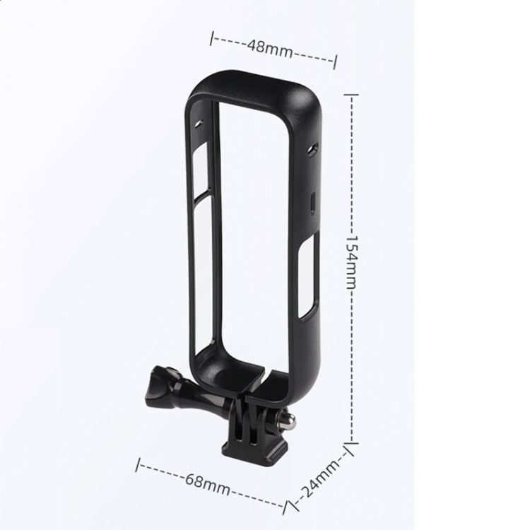 For Insta360 X4  PC Plastic Protective Frame with Adapter Mount & Screw (Black)