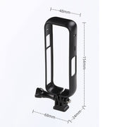For Insta360 X4  PC Plastic Protective Frame with Adapter Mount & Screw (Black)