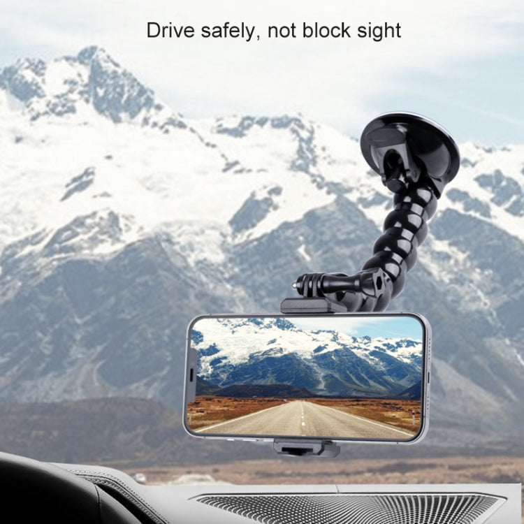 Extended Suction Cup Jaws Flex Clamp Mount(Black)