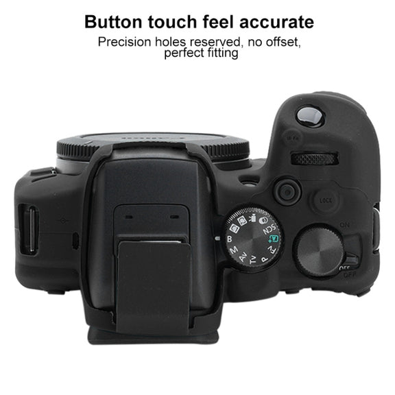 For Canon EOS R10 Soft Silicone Protective Case (Black)