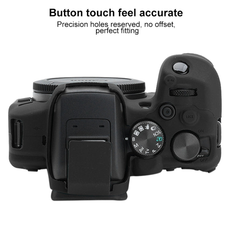 For Canon EOS R10 Soft Silicone Protective Case (Black)
