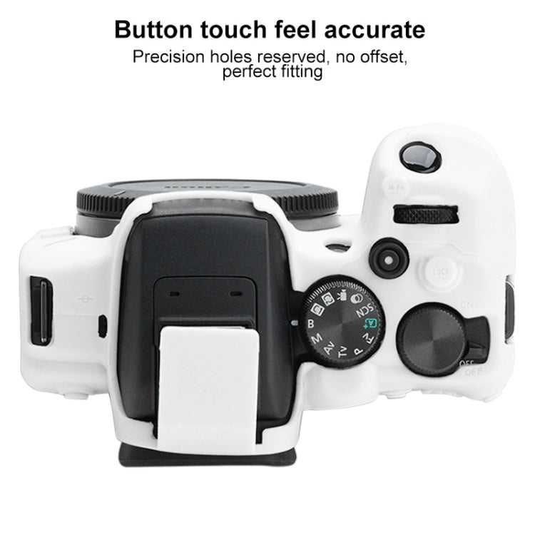 For Canon EOS R10 Soft Silicone Protective Case (White)