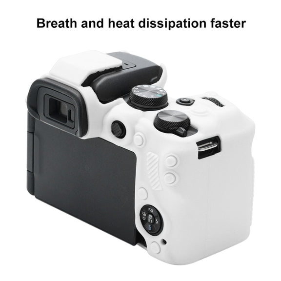For Canon EOS R10 Soft Silicone Protective Case (White)
