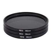 JUNESTAR Proffesional 58mm Lens Filter ND Filter Kits (ND2 + ND4 + ND8) for GoPro & Xiaomi Xiaoyi Yi & SJCAM Sport Action Camera