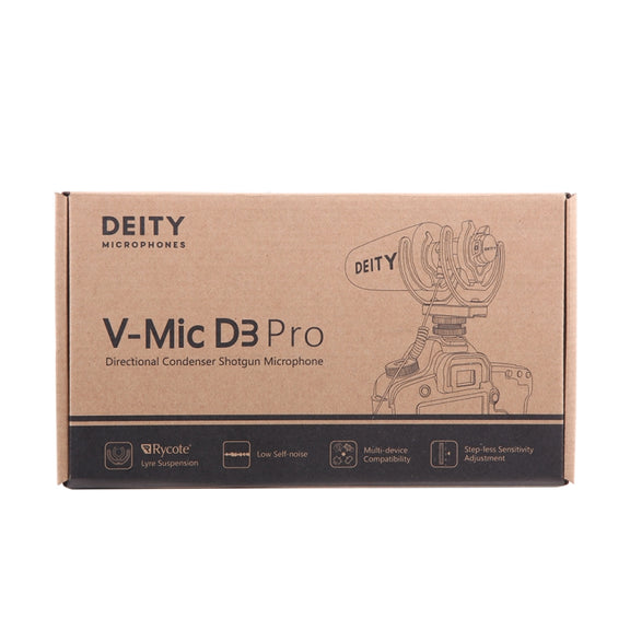 Deity V-Mic D3 Pro Directional Condenser Shotgun Microphone with Shock Mount (Black)