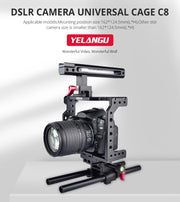 YELANGU C8 YLG0910 Handle Video Camera Cage Stabilizer(Black)