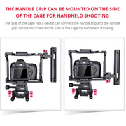 YELANGU C8 YLG0910 Handle Video Camera Cage Stabilizer(Black)