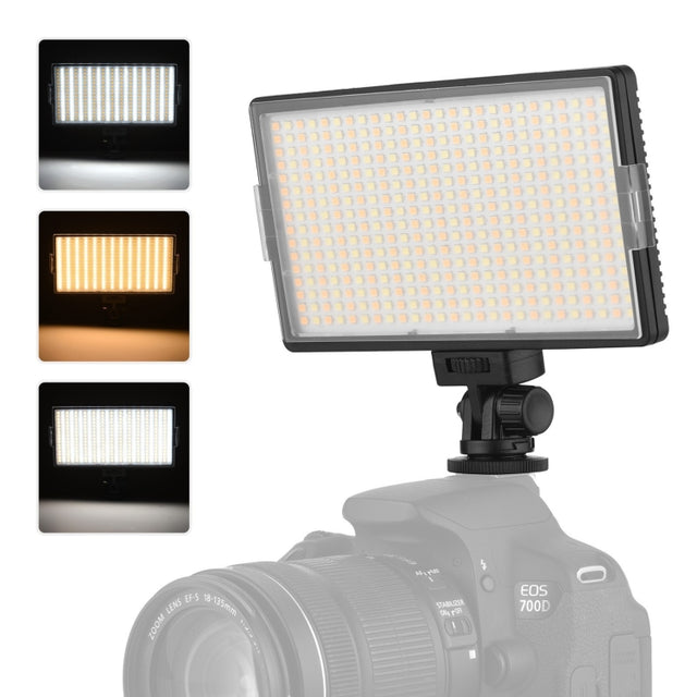 LED01 416 LEDs 3600LM Professional Vlogging Photography Video & Photo Studio Light for Canon / Nikon DSLR Cameras
