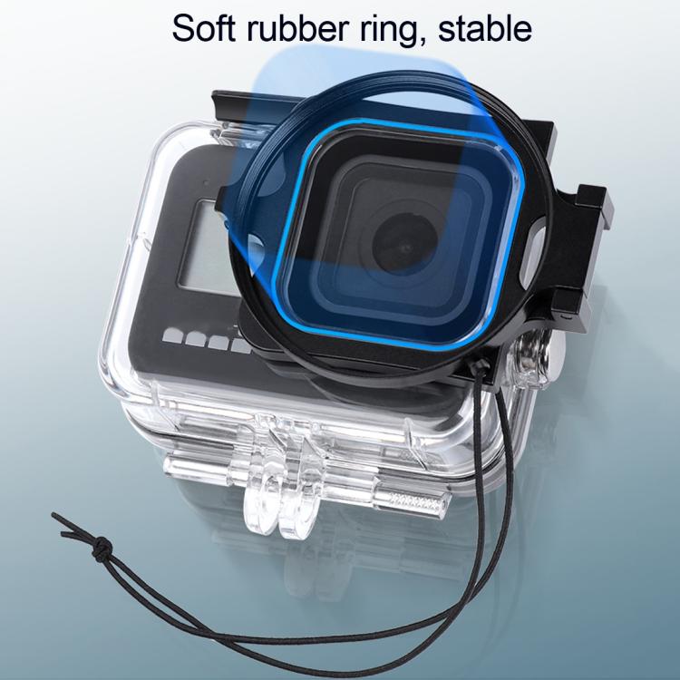 RUIGPRO for GoPro HERO8 58mm Filter Adapter Ring + Water-resistant Case with Lens Cap
