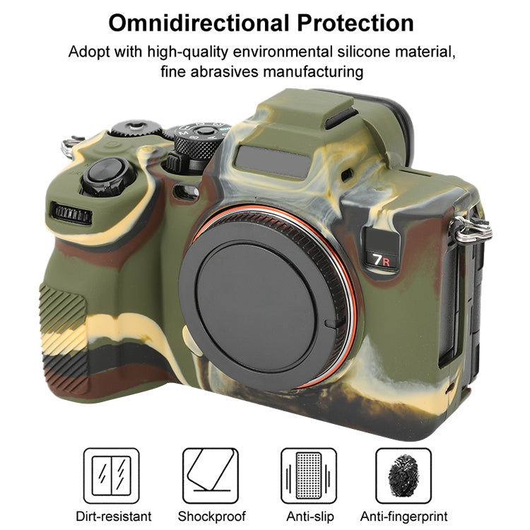 For Sony ILCE-7RM5 / Alpha 7R V Soft Silicone Protective Case (Camouflage)