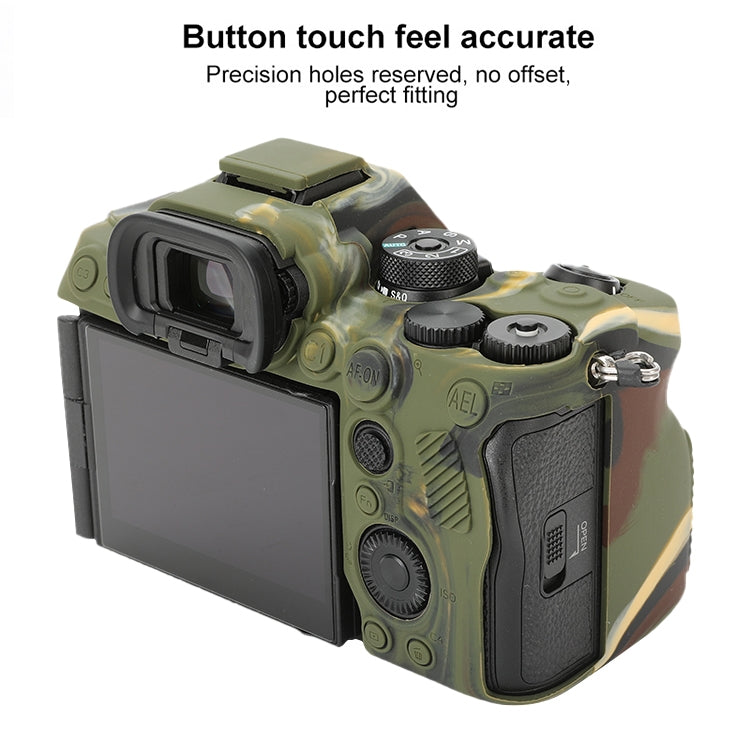 For Sony ILCE-7RM5 / Alpha 7R V Soft Silicone Protective Case (Camouflage)