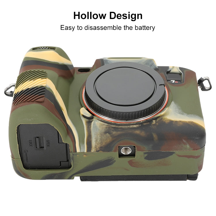 For Sony ILCE-7RM5 / Alpha 7R V Soft Silicone Protective Case (Camouflage)