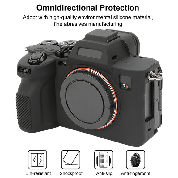For Sony ILCE-7RM5 / Alpha 7R V Soft Silicone Protective Case (Black)