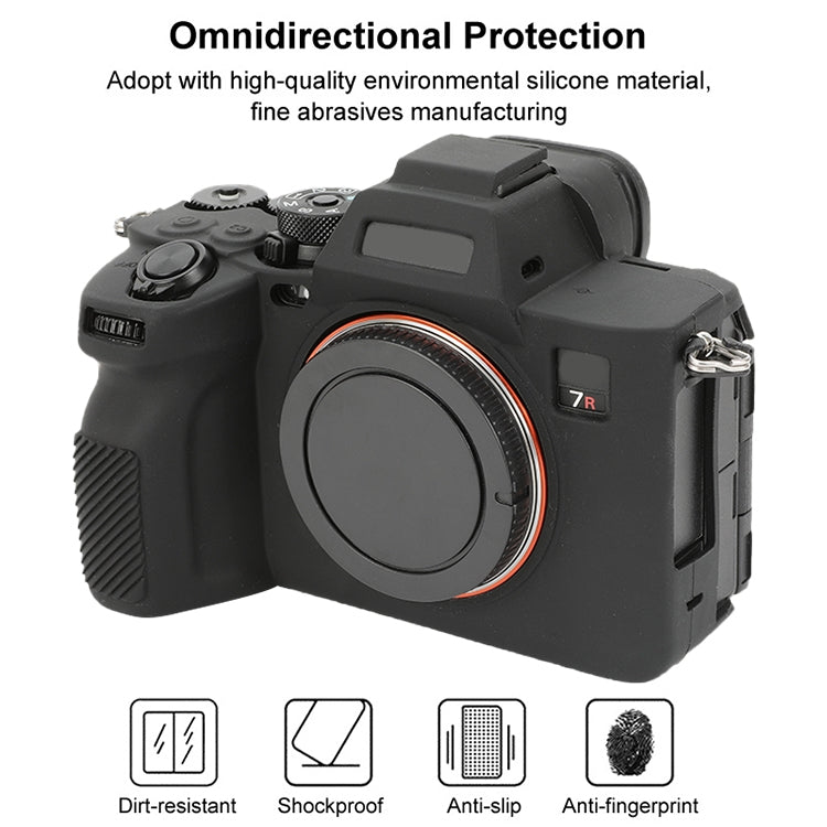 For Sony ILCE-7RM5 / Alpha 7R V Soft Silicone Protective Case (Black)
