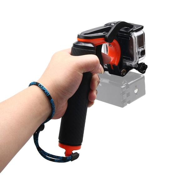 Shutter Trigger + Floating Hand Grip Diving Buoyancy Stick with Adjustable Anti-lost Strap & Screw & Wrench for GoPro HERO7 /6 Black /5 Black