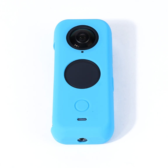 Full Body Dust-proof Silicone Protective Case for Insta360 ONE X2(Blue)