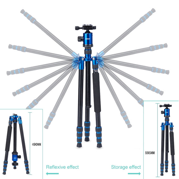 TRIOPO Oubao A-688 Adjustable Portable  Aluminum Alloy Tripod with Ball Head for SLR Camera