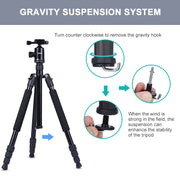 TRIOPO Oubao A-608S  Adjustable Portable  Aluminum Alloy Tripod with Ball Head for SLR Camera