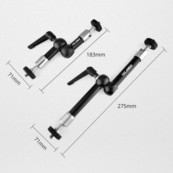YELANGU 7 inch Adjustable Friction Articulating Magic Arm (Black)