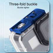 For GoPro HERO8 Black 45m Water-resistant Housing Protective Case with Buckle Basic Mount & Screw & Floating Bobber Grip & Strap & Anti-Fog Inserts(Transparent)