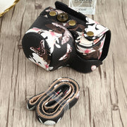 Flower Pattern PU Leather Camera Case for Sony A6000 / A6300 / A6400 / Nex 6 (Black)