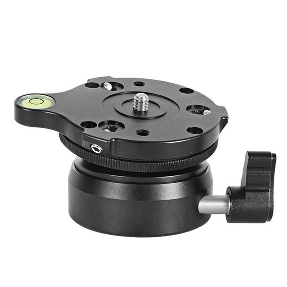 BEXIN DY-60N 3/8 inch Thread Dome Professional Tripod Leveling 360 Degree Panorama Head Base with Bubble Level & 3/8 inch Screw Adapter