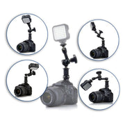 7 inch Adjustable Friction Articulating Magic Arm + Large Claws Clips with Phone Clamp (Black)