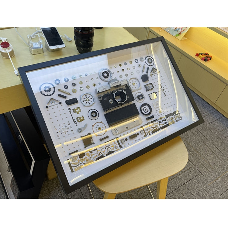 Non-Working Display 3D Mechanical Film Camera Rectangle Photo Frame Mounting Disassemble Specimen Frame, Model: Style 7, Random Camera Model Delivery