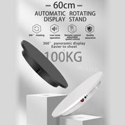 60cm Electric Rotating Display Stand Props Turntable, Load: 100kg, Plug-in Power, AU Plug(White)