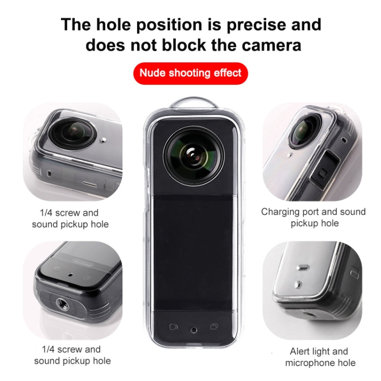 For Insta360 X3 Full Body Clear TPU Protective Case (Transparent)