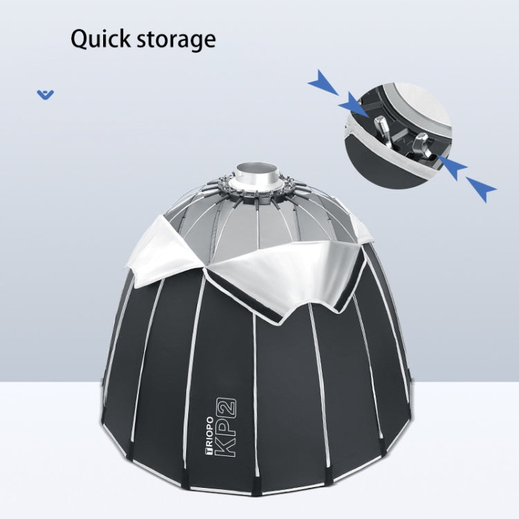 TRIOPO KP2-60 60cm Speedlite Flash Deep Parabolic Softbox Bowens Mount Diffuser(Black)