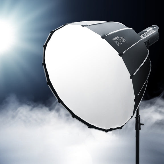 TRIOPO KP2-90 90cm Speedlite Flash Deep Parabolic Softbox Bowens Mount Diffuser(Black)