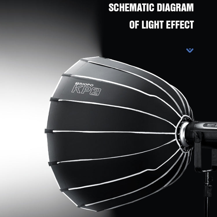 TRIOPO KP2-120 120cm Speedlite Flash Deep Parabolic Softbox Bowens Mount Diffuser(Black)