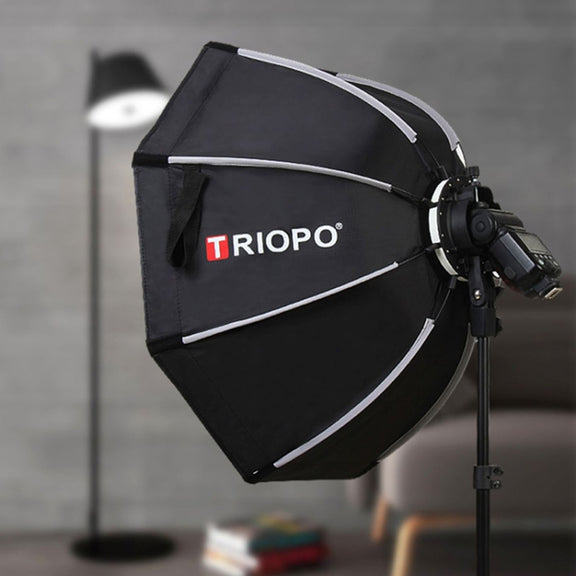 TRIOPO KX90 90cm Dome Speedlite Flash Octagon Parabolic Softbox Diffuser (Black)