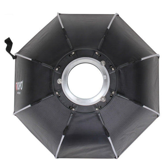 TRIOPO K2-65 65cm Speedlite Flash Octagon Parabolic Softbox Bowens Mount Diffuser (Black)