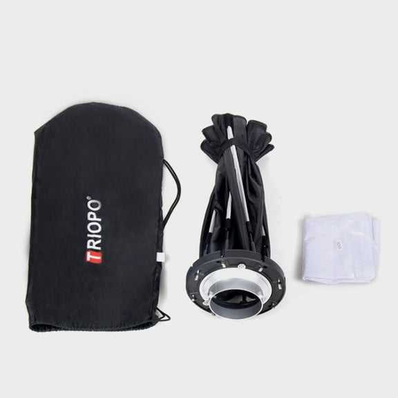 TRIOPO K2-65 65cm Speedlite Flash Octagon Parabolic Softbox Bowens Mount Diffuser (Black)
