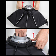 TRIOPO K2-90 90cm Speedlite Flash Octagon Parabolic Softbox Bowens Mount Diffuser (Black)