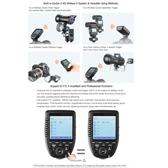 Godox Xpro-S TTL Wireless Flash Trigger for Sony (Black)