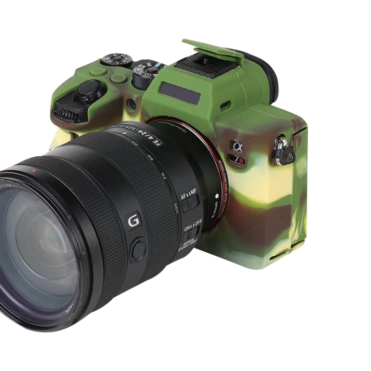 For Sony A7R4 Soft Silicone Protective Case(Camouflage)