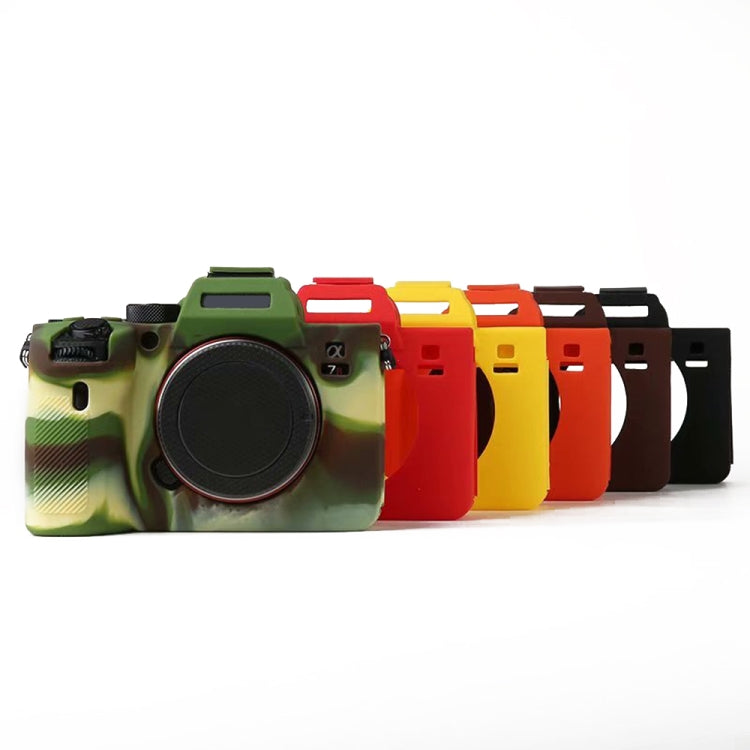 For Sony A7R4 Soft Silicone Protective Case(Orange)