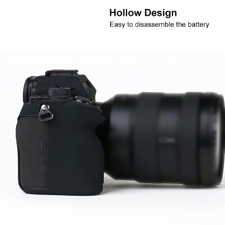 For Sony A7R4 Soft Silicone Protective Case(Coffee)