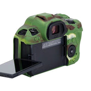 For Canon EOS R6 Litchi Texure Soft Silicone Case(Camouflage)